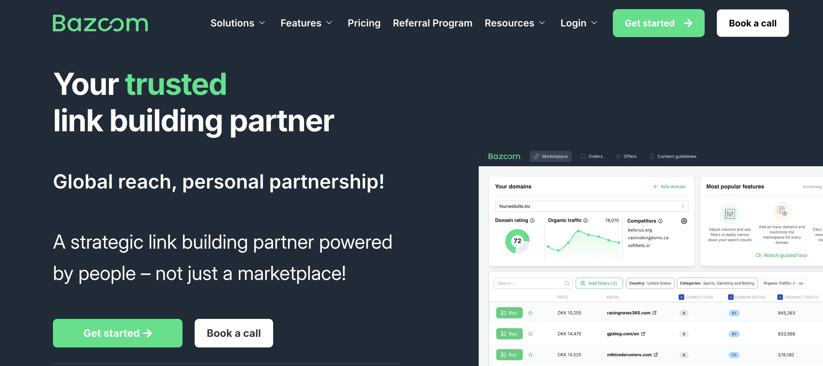 Bazoom - Plateforme où vous pouvez facilement acheter des liens