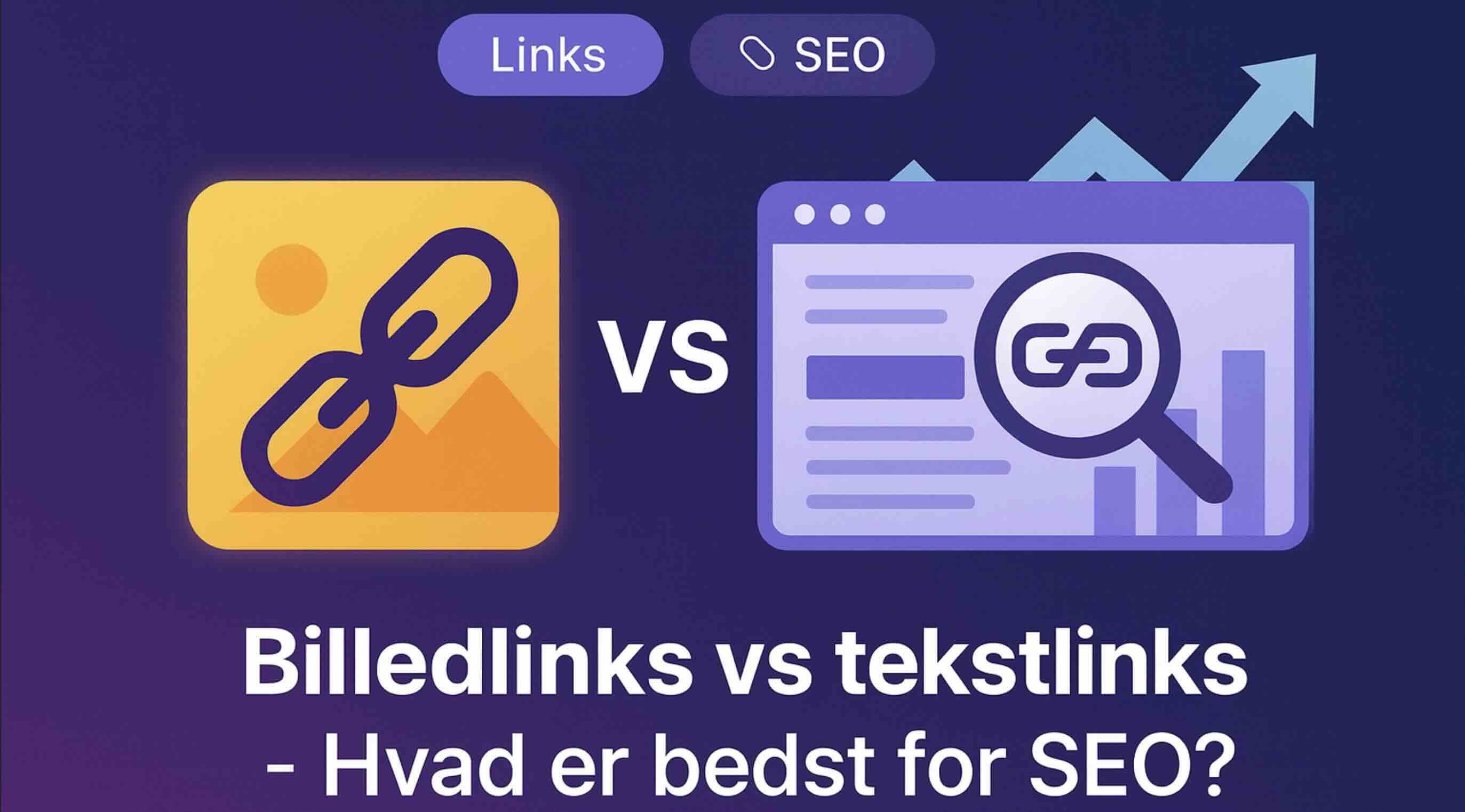Billedlinks vs tekstlinks illustration